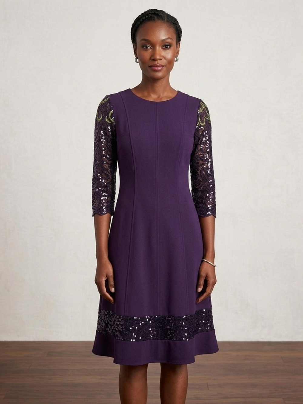 R&M Richards Purple Formal Dress Sz 10 petite 👀